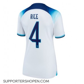 England Declan Rice #4 Hemma Matchtröja Dam VM 2022 Kortärmad